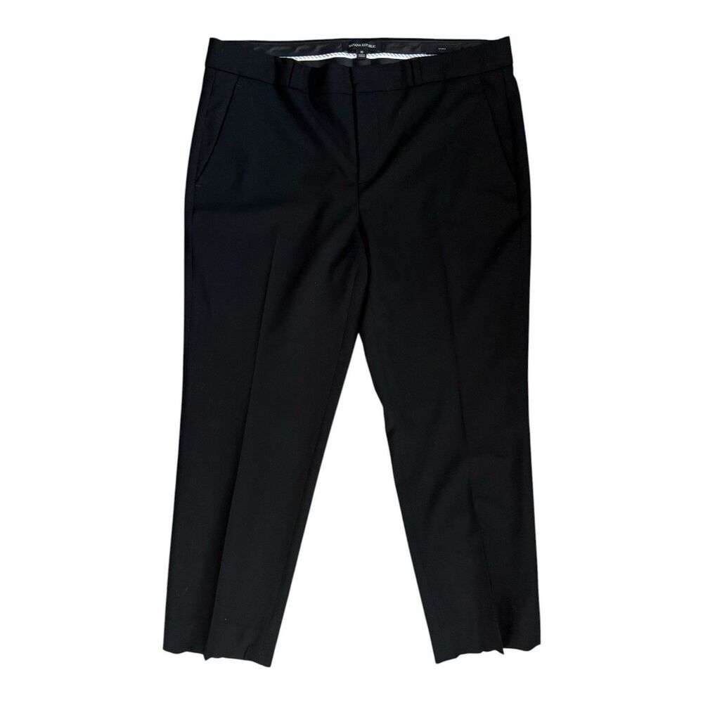 Banana Republic Avery-Fit Black Wool Blend Crop Fit Pant Trousers Women 10x26 - Picture 2 of 9